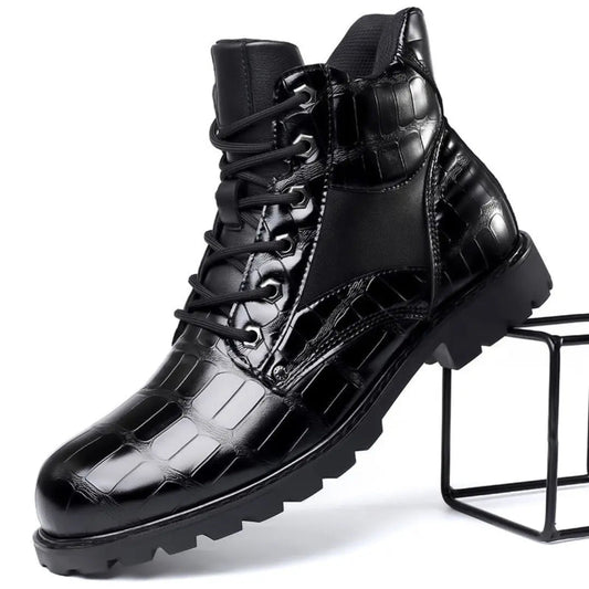 Herren Boots mit robustem modernem Design - schwarz