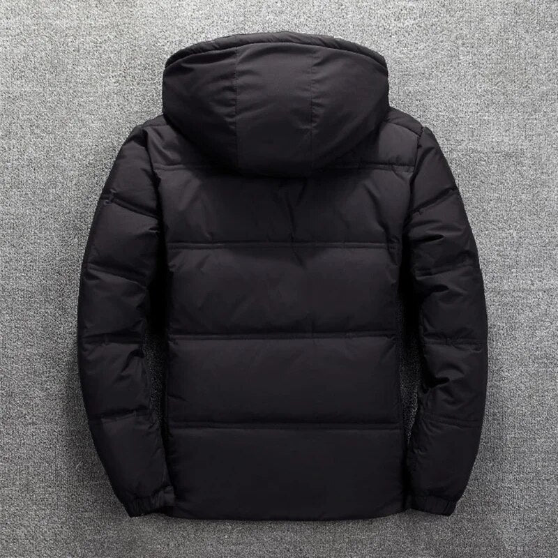 Herren Skijacke als Winterparka mit Kapuze