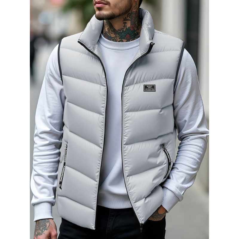 Herren Weste ohne Ärmel im Casual-Stil - grau