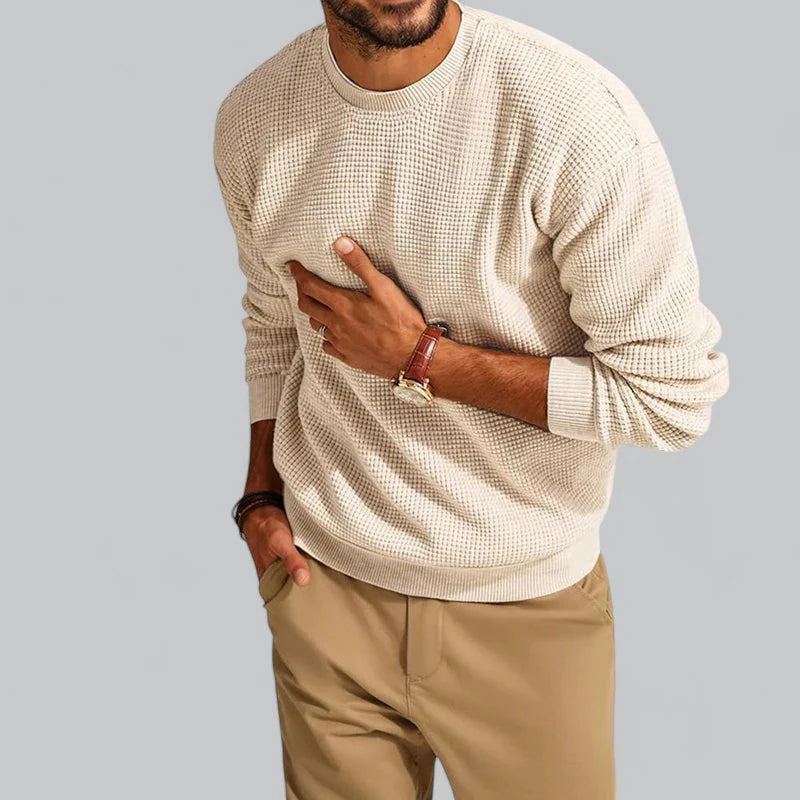 Herren Strickpullover mit Rundhals und langen Ärmeln