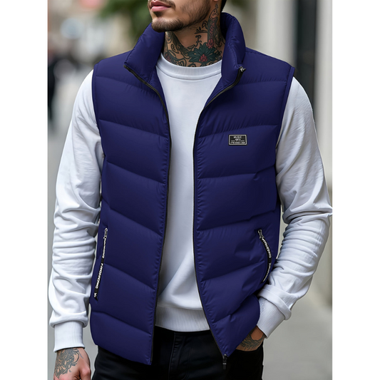 Herren Weste ohne Ärmel im Casual-Stil - blau