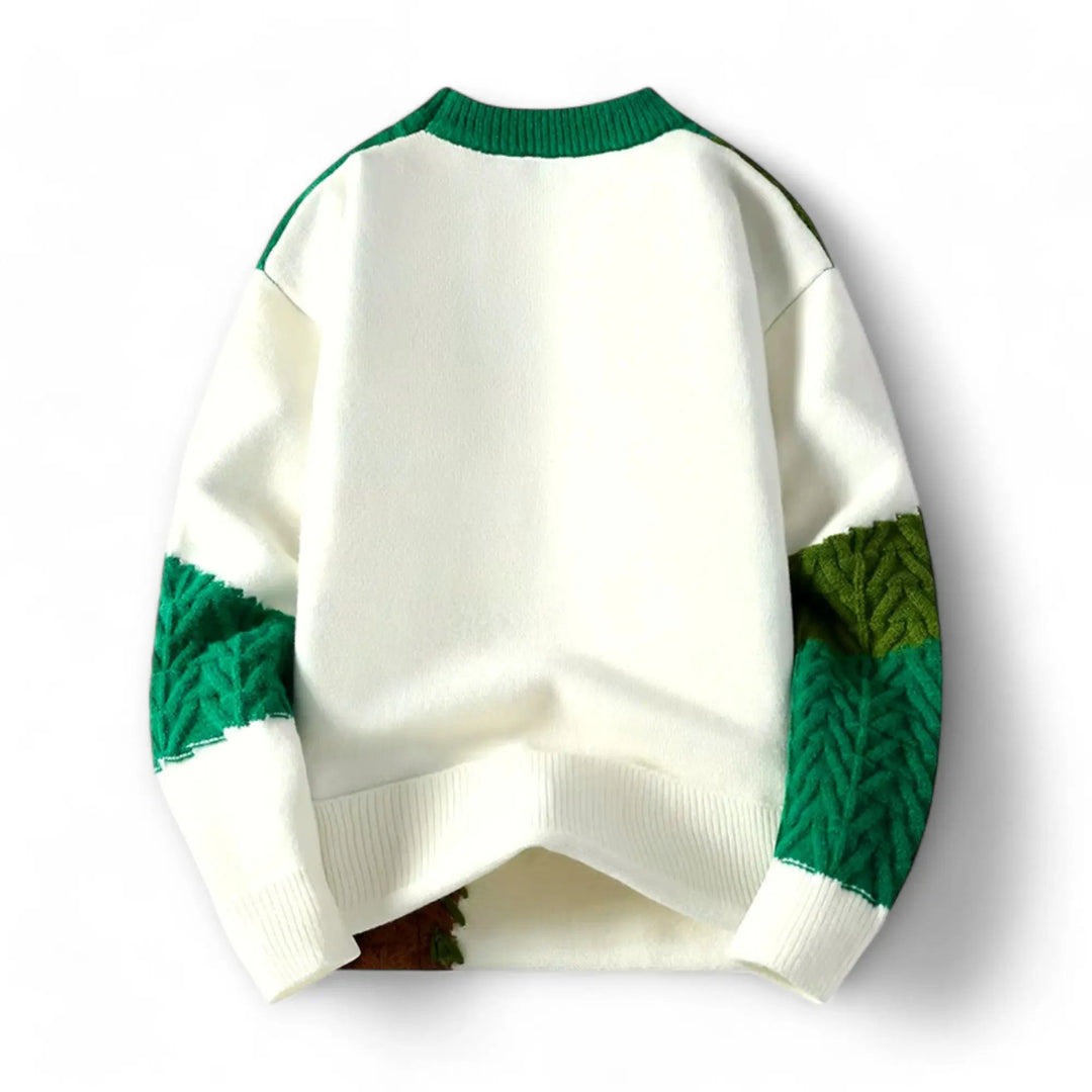 Pullover Herren mit Patchwork Design