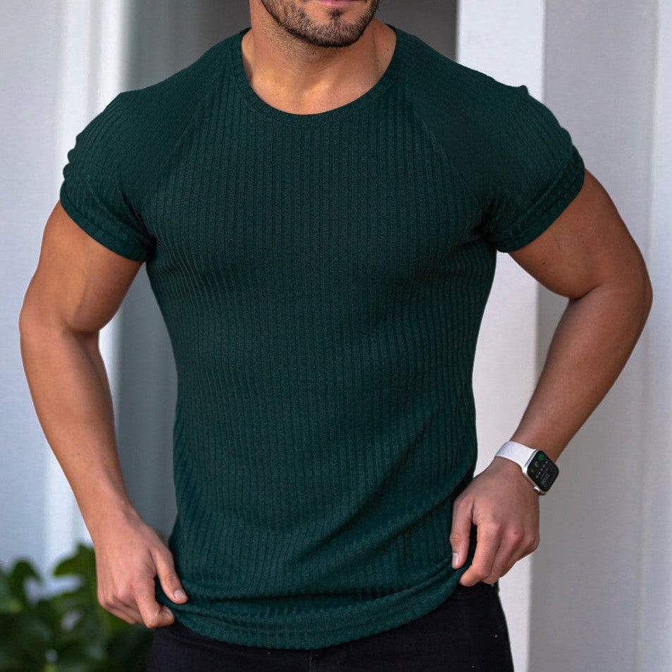 Herren T-Shirt mit Rundhalsausschnitt - grün