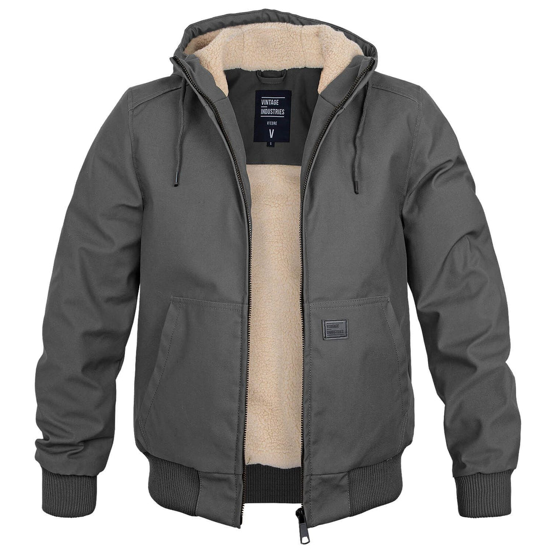 Jacke Herren warm gefüttert im Urban Stil - grau