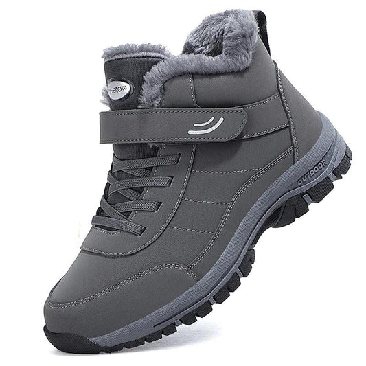 Winterstiefel Herren Snowboots mit Antirutschsohle - grau