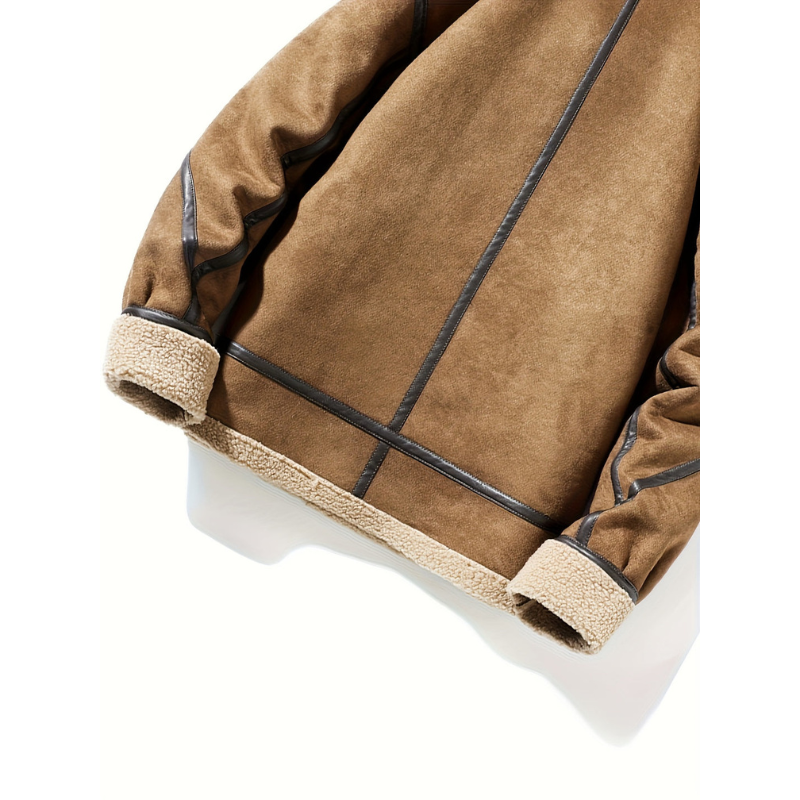 Winterjacke Herren im Retro-Stil mit Streifen