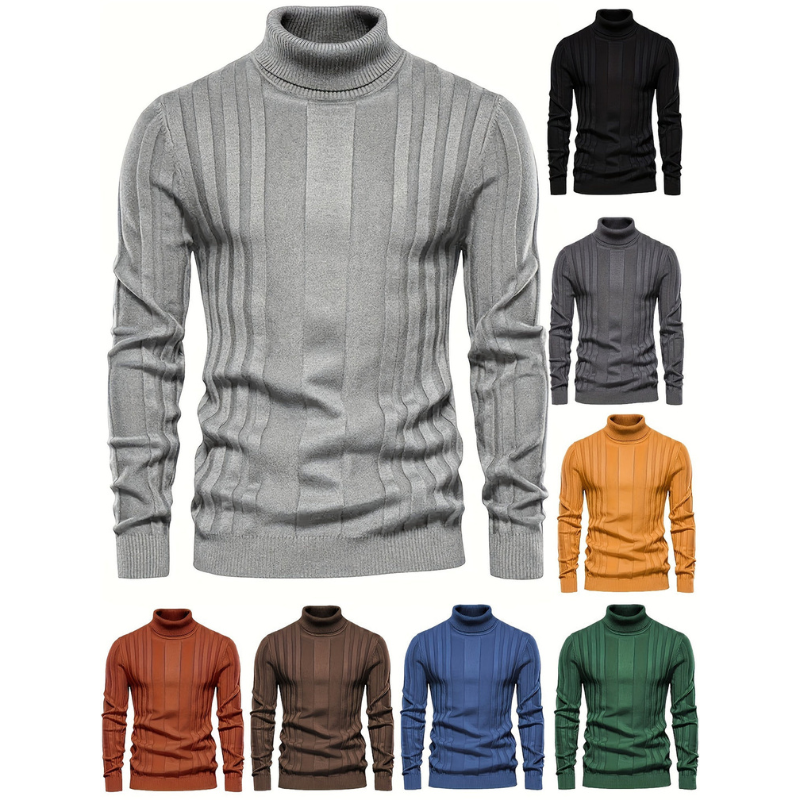 Herren Rollkragenpullover mit langen Ärmeln