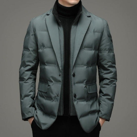 Steppjacke Herren mit schmaler Passform - grün