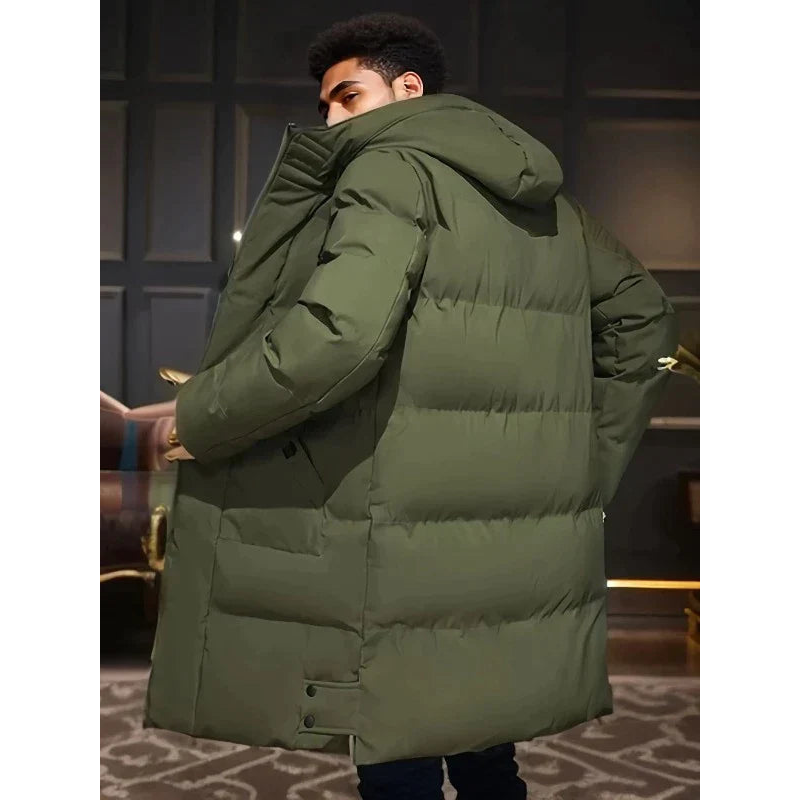 Herren Winterjacke Parka mit langer Kapuze