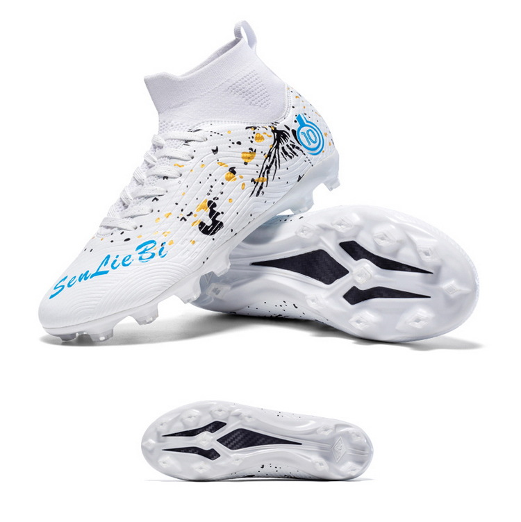 Herren Fußballschuhe High-Top mit breiter Passform - weiß