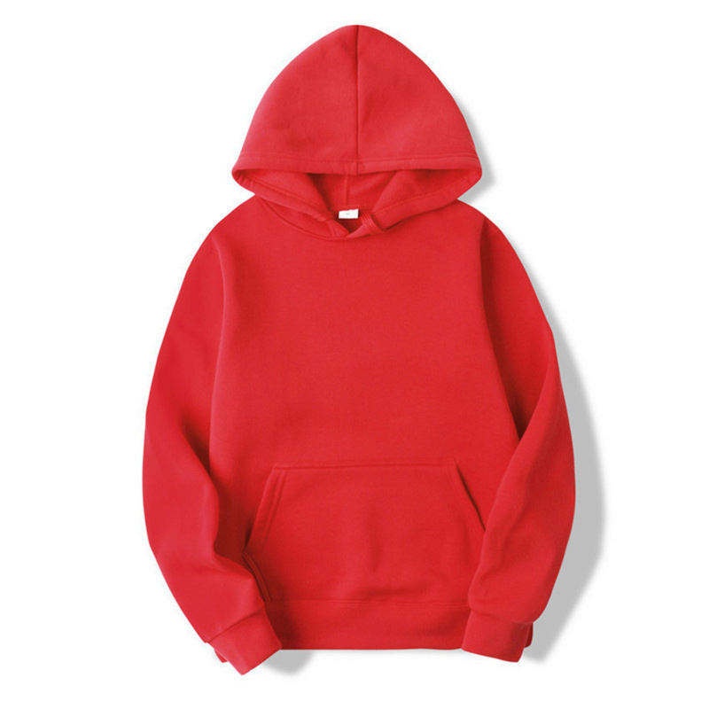 Herren Hoodie im Sweatshirt-Stil mit Kapuze - rot