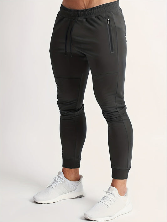 Herren Sporthose im Slim Fit mit Kordelzug - grau