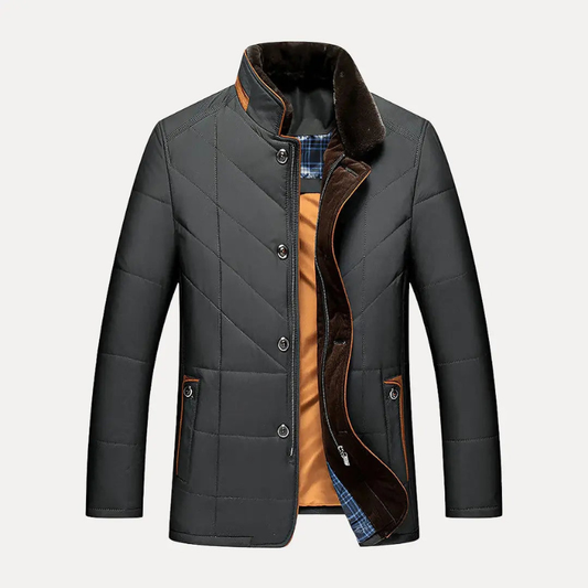Winterjacke Herren als klassische Steppjacke - schwarz