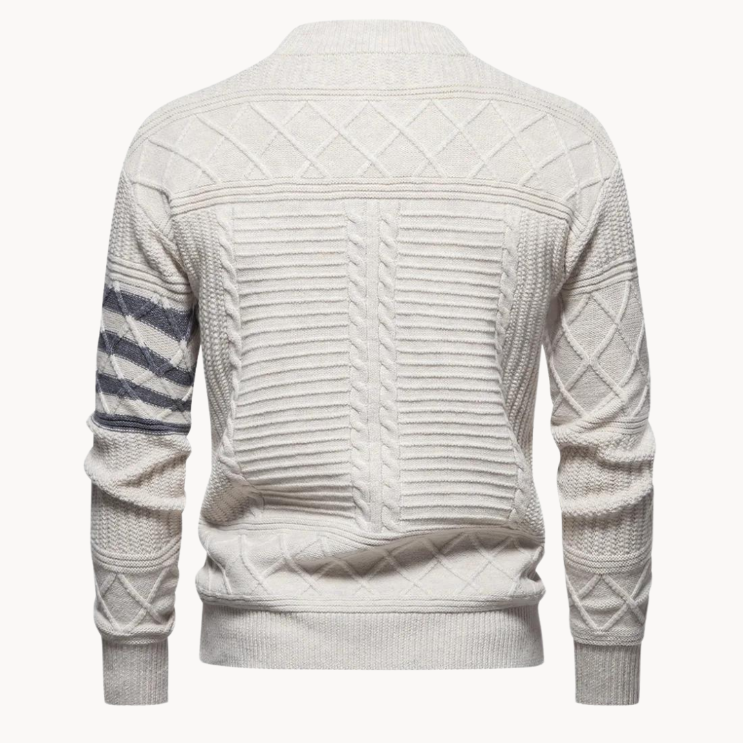 Strickpullover Herren mit Rundhalsausschnitt