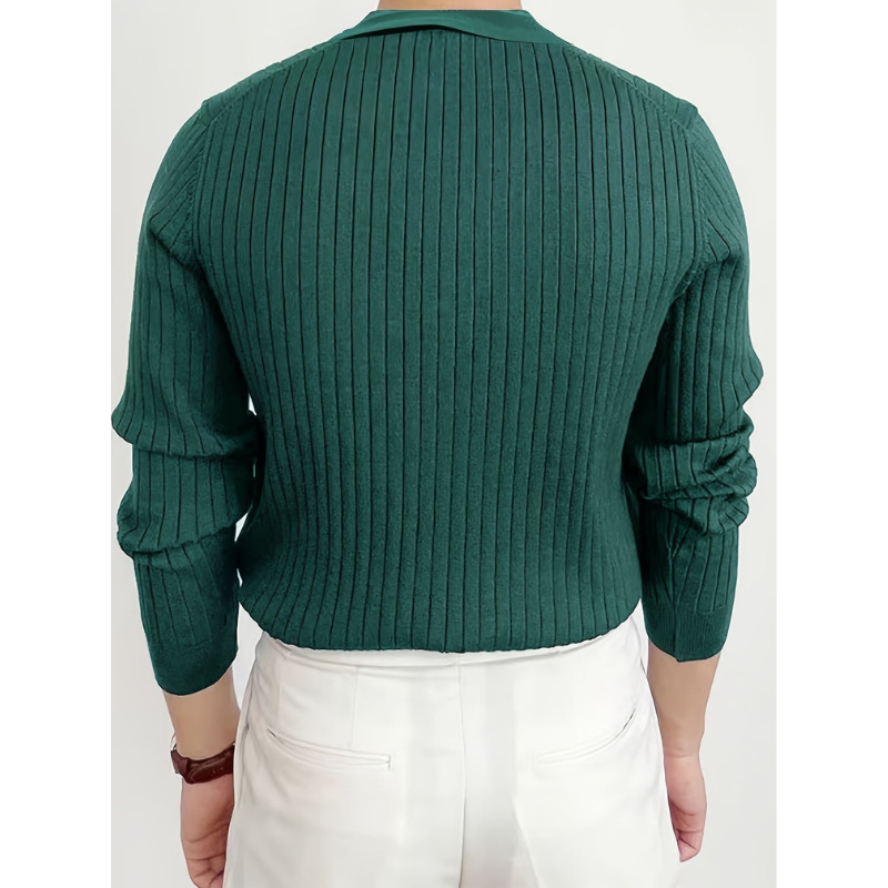 Herren Pullover mit Polokragen und Langarm