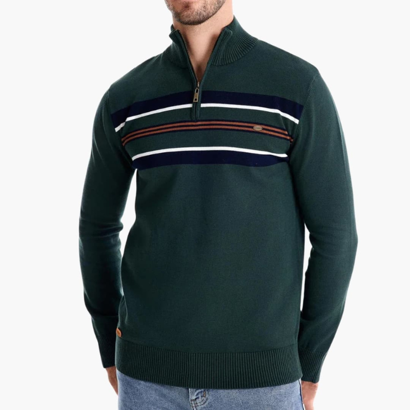 Herren Strickpullover mit Streifenmuster
