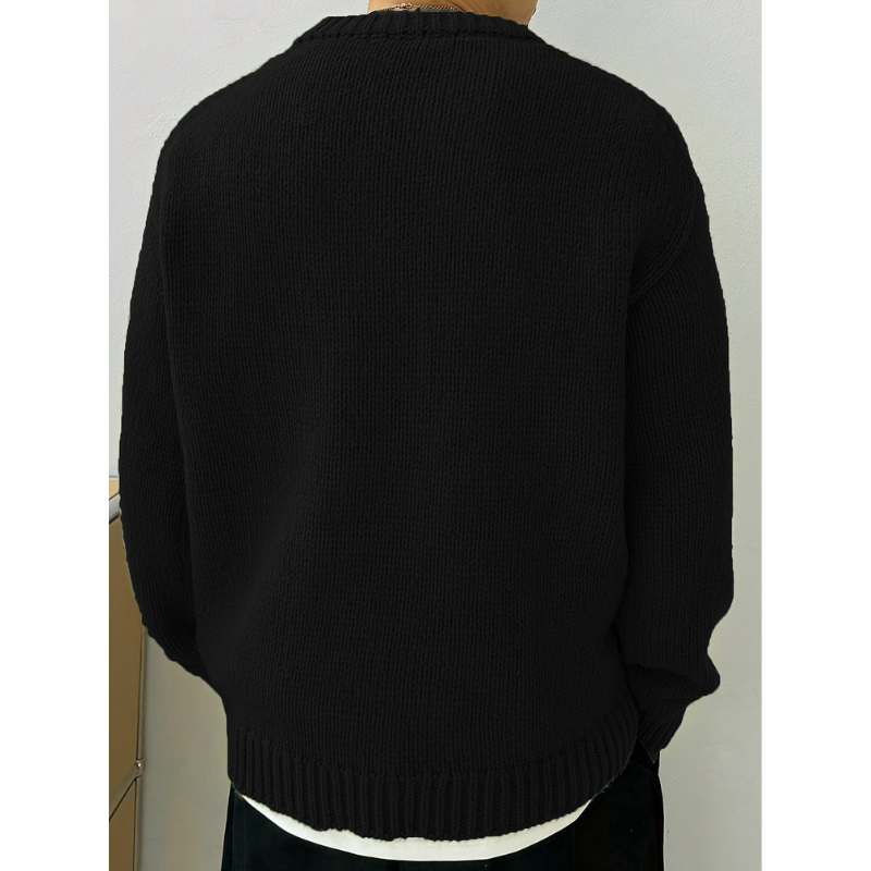 Herren Pullover mit Rundhals und langen Ärmeln