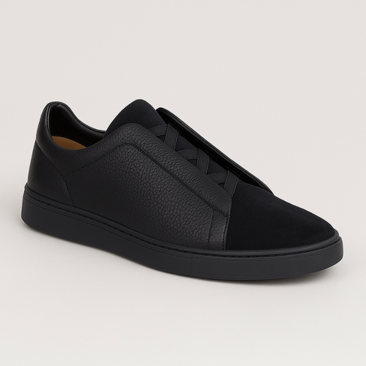 Sneaker Herren mit minimalistischer Optik - schwarz