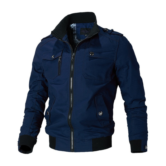 Winterjacke Herren im Army-Stil mit Futter - blau