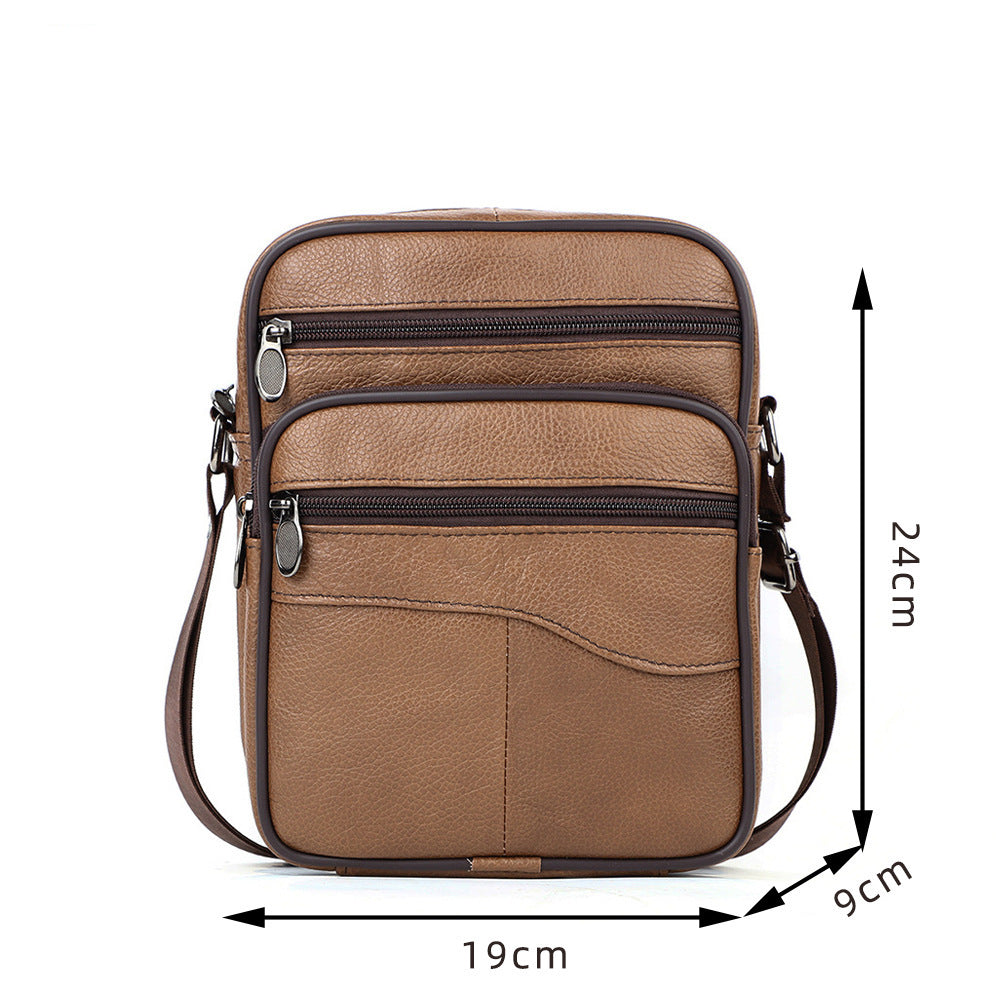 Herren Tasche kompakt im klassischen Stil mit Reißverschluss