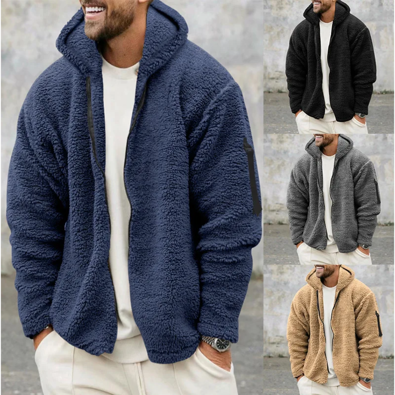 Herren Wendejacke mit Reißverschluss im lockeren Schnitt