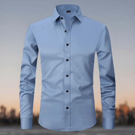 Herren Hemd als Slim Fit Bluse - blau