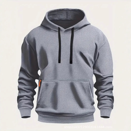 Herren Kapuzenpullover im lässigen Stil - hellgrau