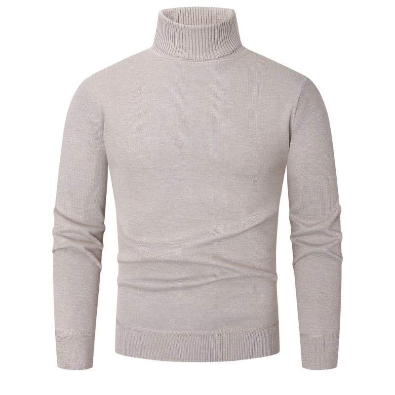Herren Rollkragenpullover in schlanker Passform - beige