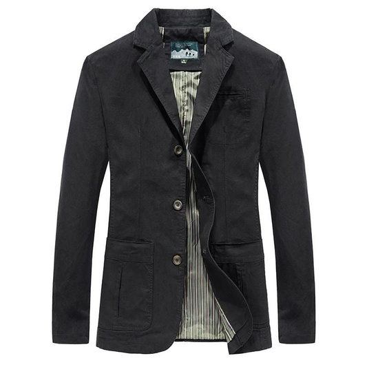 Winterjacke Herren im lässigen Blazer Stil - schwarz