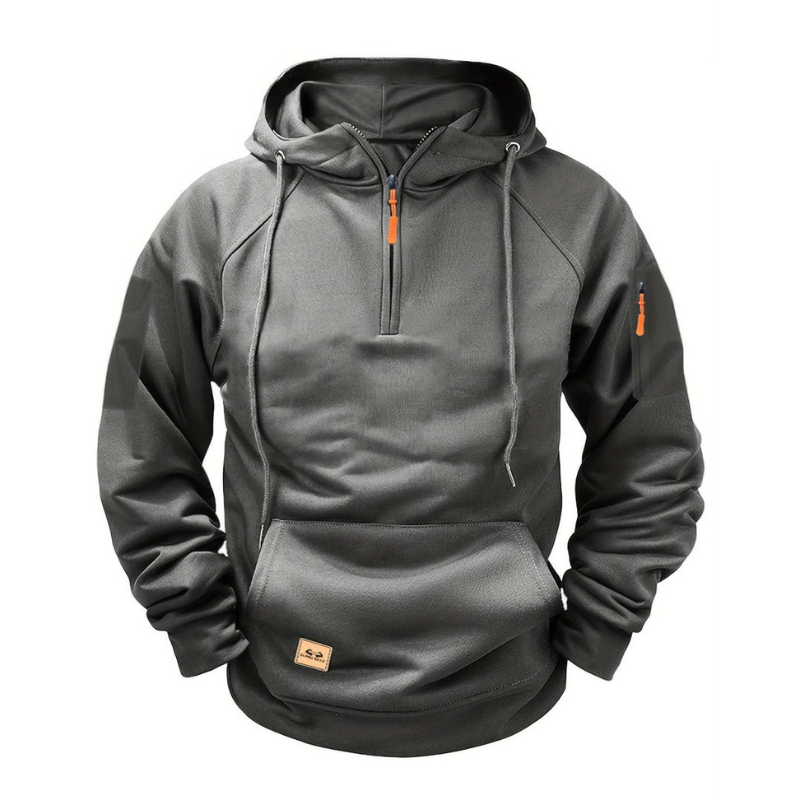 Herren Kapuzenpullover im Freizeitlook - grau