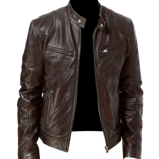 Winterjacke Herren mit markantem Design - braun