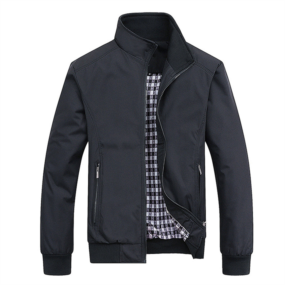 Herren Winterjacke im Retro-Stil - schwarz
