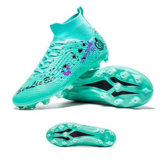 Herren Fußballschuhe High-Top mit breiter Passform - mineralgrün