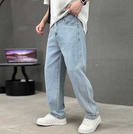 Herren Gerade Jeans - Klassischer Schnitt - Hellblau