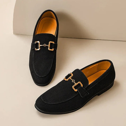 Herren Leder Loafer - Klassischer Instapper - Schwarz