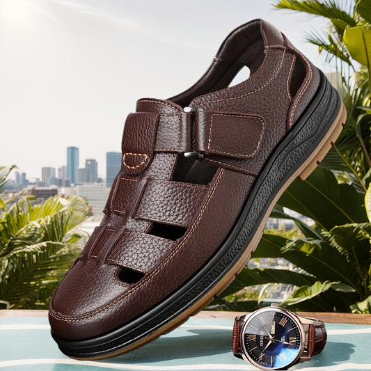 Herren Sandalen mit Obermaterial aus Rindsleder - braun