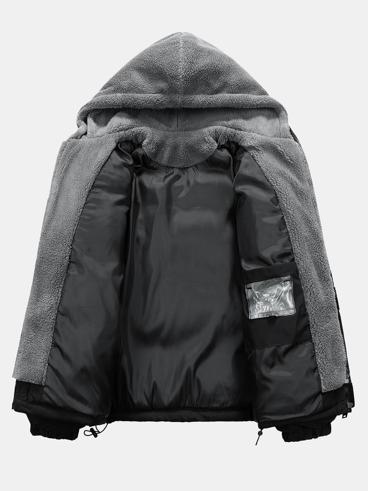 Herren Steppjacke mit Kapuze und Teddyfutter – Warme Winterjacke