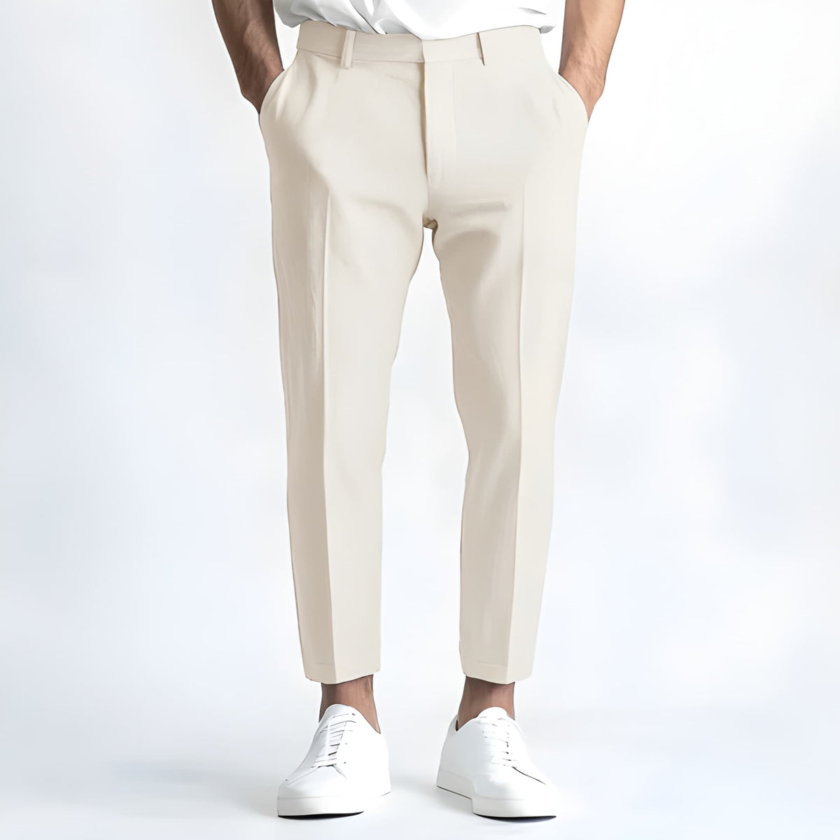 Herren Straight-Fit Hose - Moderner Casual Look - Beige