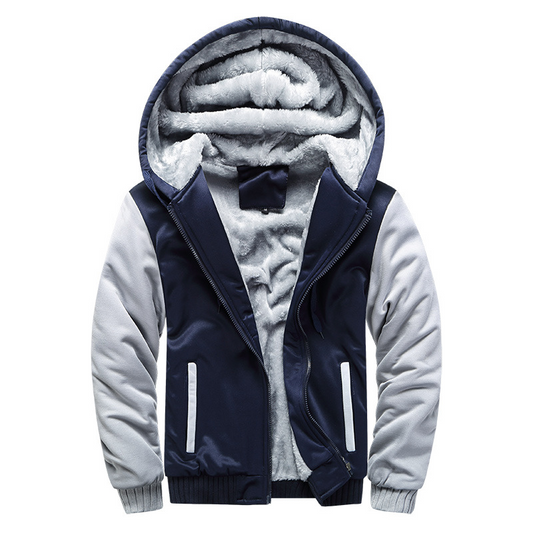 Herren Winterjacke mit Kapuze - Warm & Komfortabel - Blau