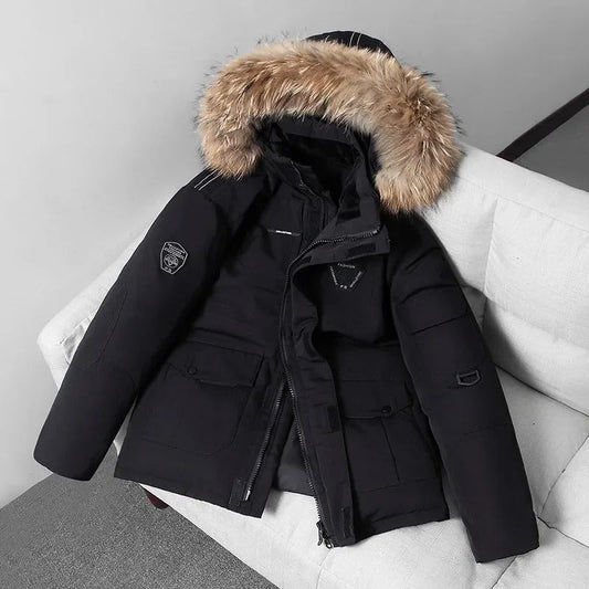 Herren Winterjacke mit Kapuze - Warm und elegant