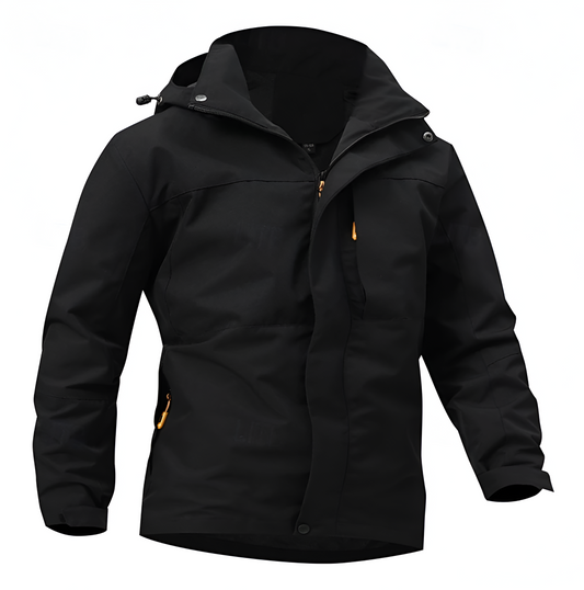 Herren Winterjacke Thermofutter Wasserdicht in schwarz, Sportiv