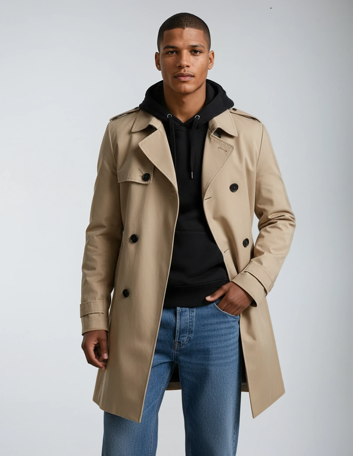 Mantel Herren im Trench-Stil