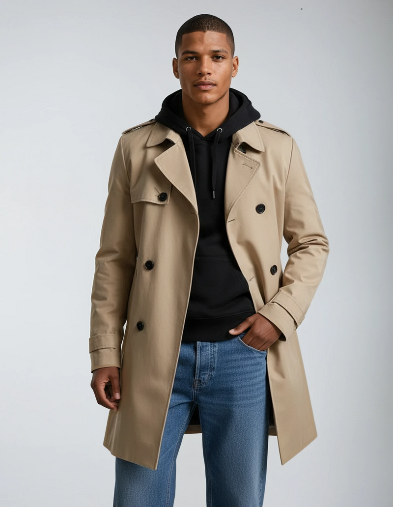 Mantel Herren im Trench-Stil