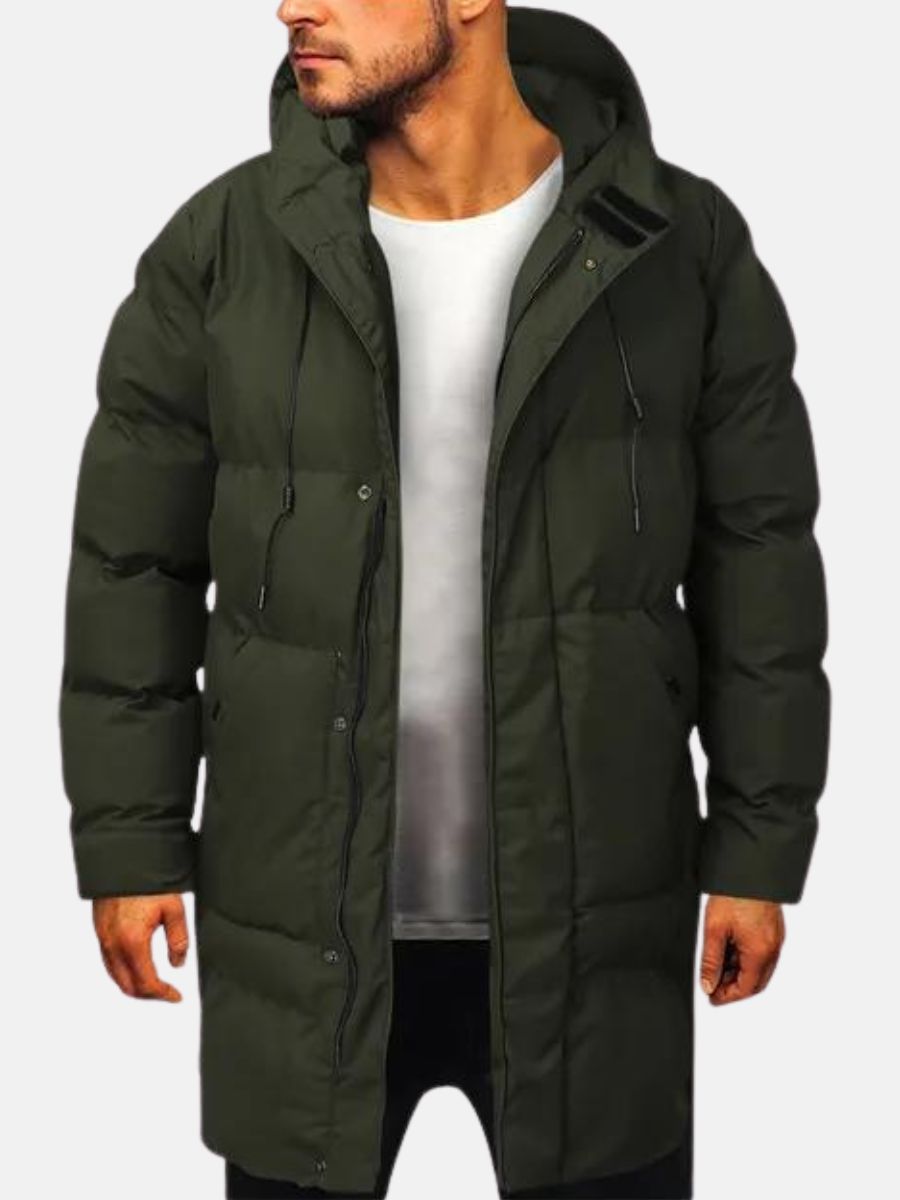 Herren Winterparka mit Kapuze - grün