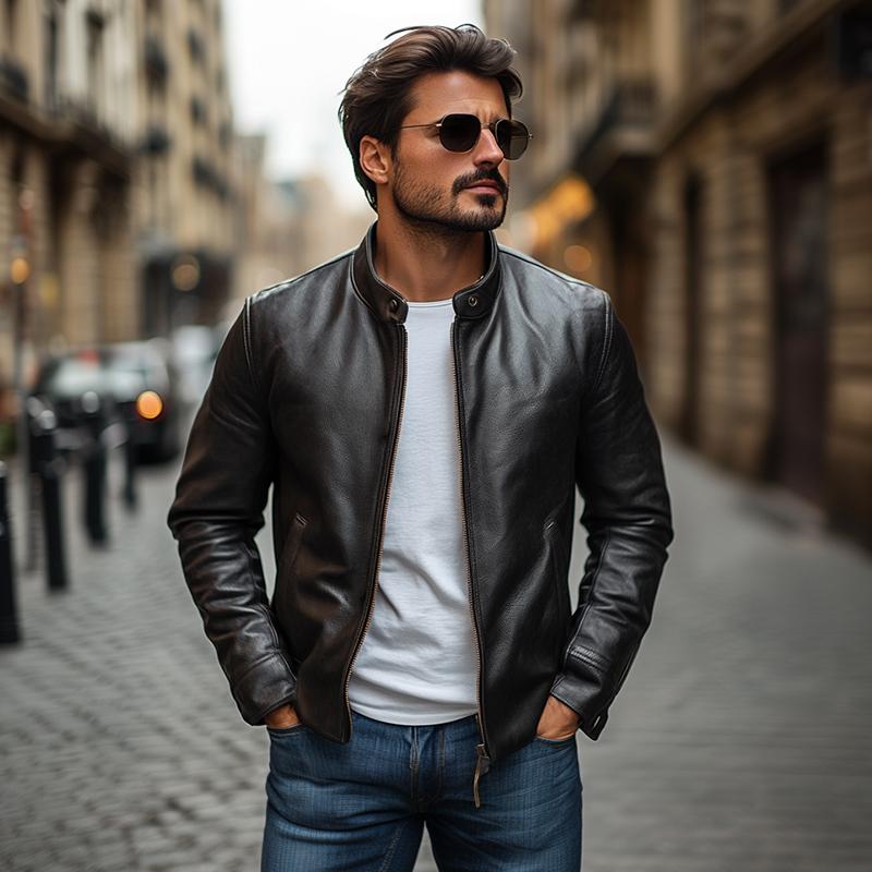 Herren Steppjacke mit Stehkragen im Übergangsstil