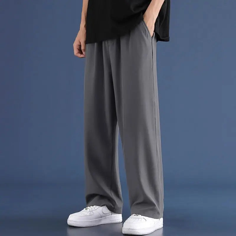 Herrenhose mit weitem Schnitt - dunkelgrau