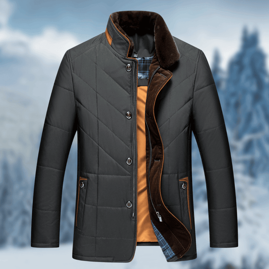 Winterjacke Herren im lässigen Look - schwarz