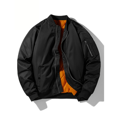 Herren Bomberjacke im Vintage Stil - schwarz