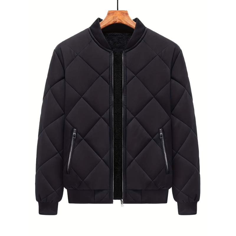 Herren Steppjacke im urbanen Stil - schwarz