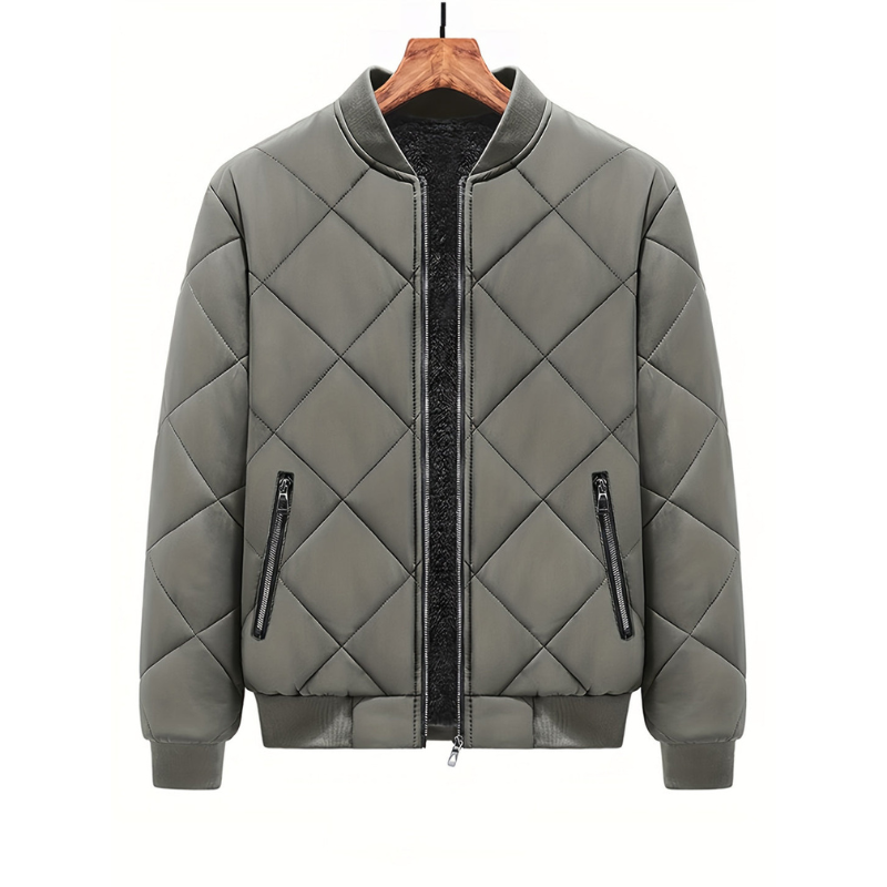 Herren Steppjacke im urbanen Stil - grün